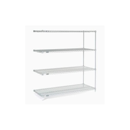 Global Equipment Nexel    Stainless Steel Wire Shelving Add-On 60"W x 24"D x 63"H A24606S